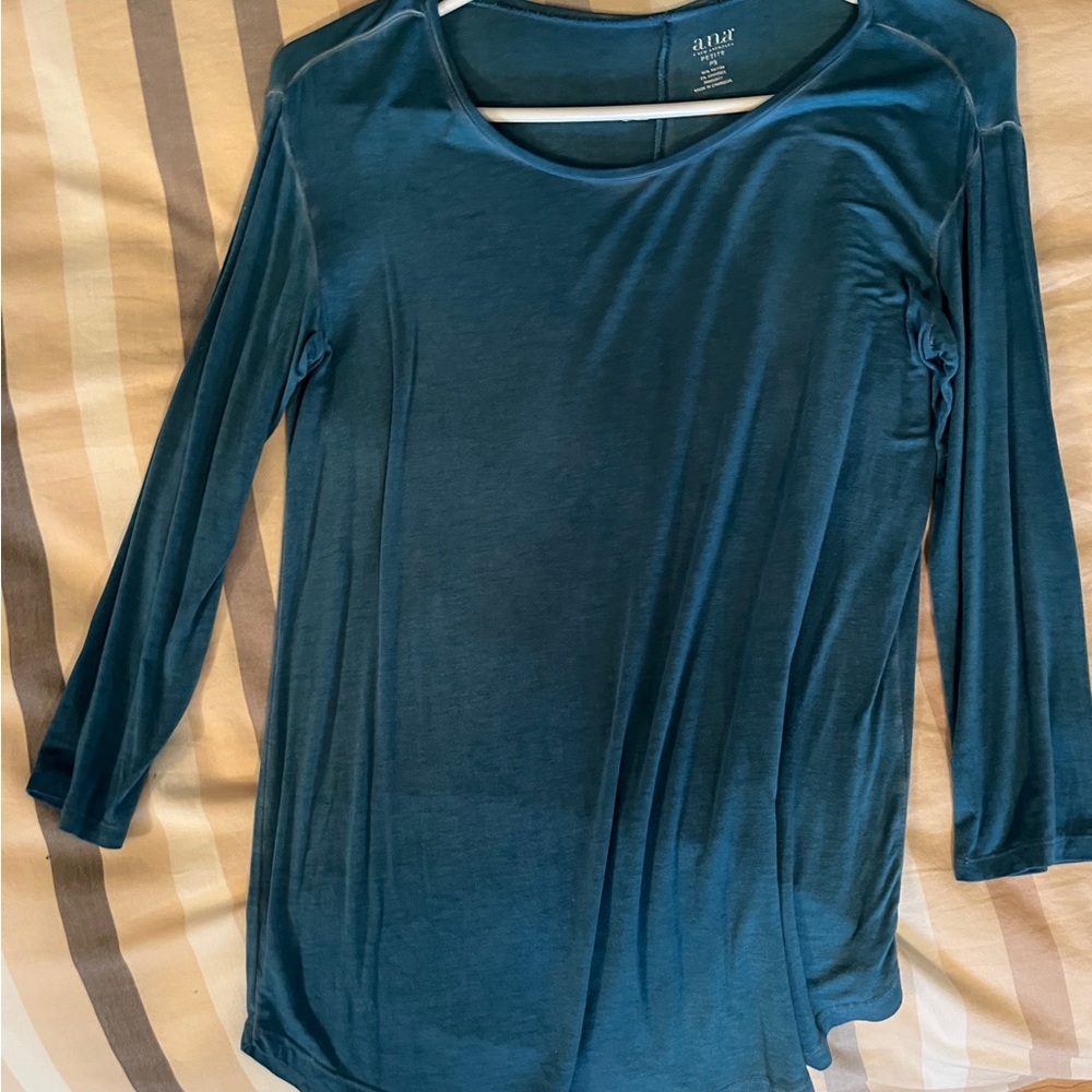 a.n.a Deep Blue Long Sleeve Top